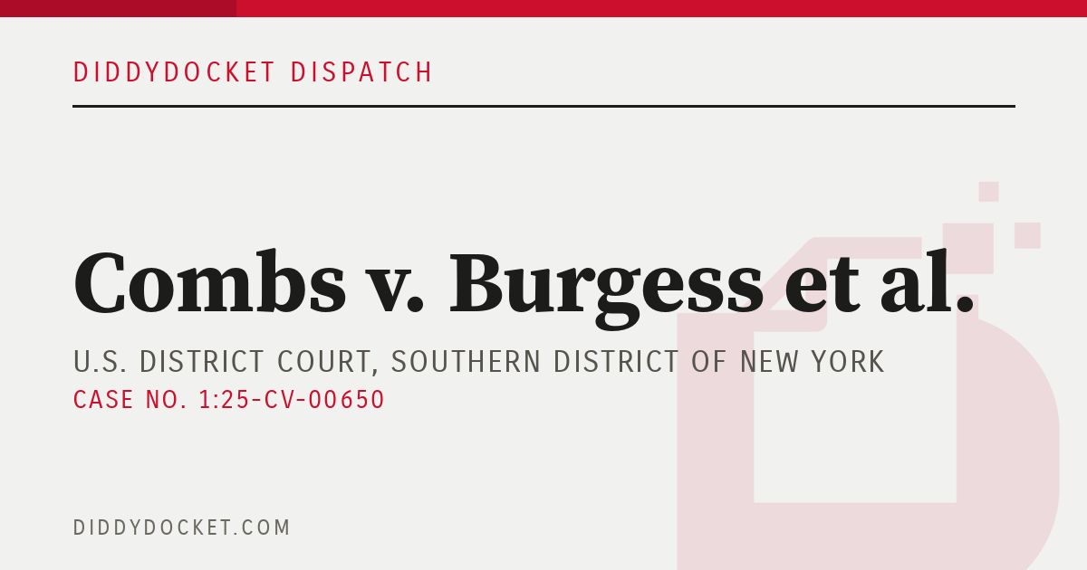 Combs v. Burgess: Mitchell Asks to Move to Dismiss for Lack of Subject-Matter Jurisdiction